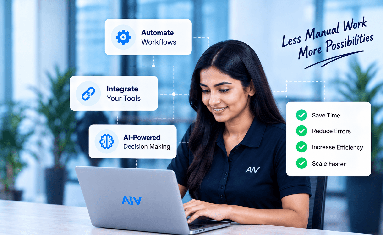 AI automation workspace and business operations